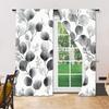 Set Of 2 Versatile Polyester Transparent Curtains Home Decoration Leaf Floral Use Bedrooms Living Rooms Made Sitting Room Window Treatment