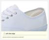 Lutai Unisex White Canvas Lace-Up Casual Gym & Work Shoes