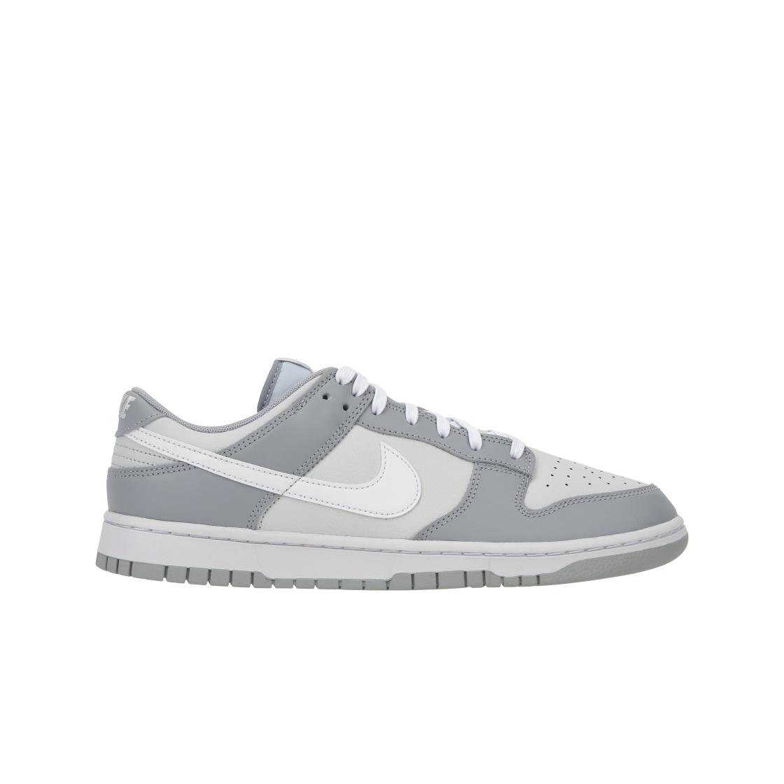 Nike Men's Grey/White Dunk Low Pure Platinum Wolf Sneakers Dj6188-001 Cm