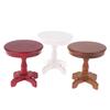1/12 Dollhouse Garden/Room Decor Wooden Miniature Round Coffee Table Kids Toys