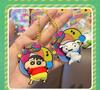 Crayon Shin-chan Swing Keychain: Funny Doll Couple Charm