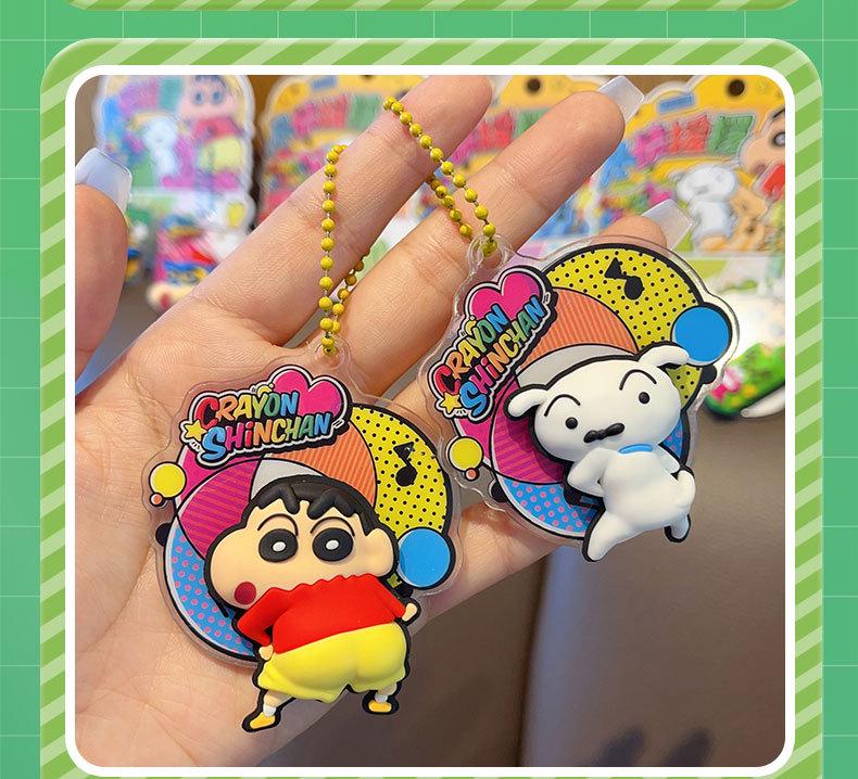 Crayon Shin-chan Swing Keychain: Funny Doll Couple Charm