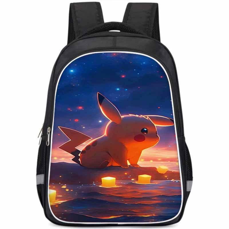 Pikachu Large Capacity Lightweight 3d Oxford Cloth Kids Backpack For School Education