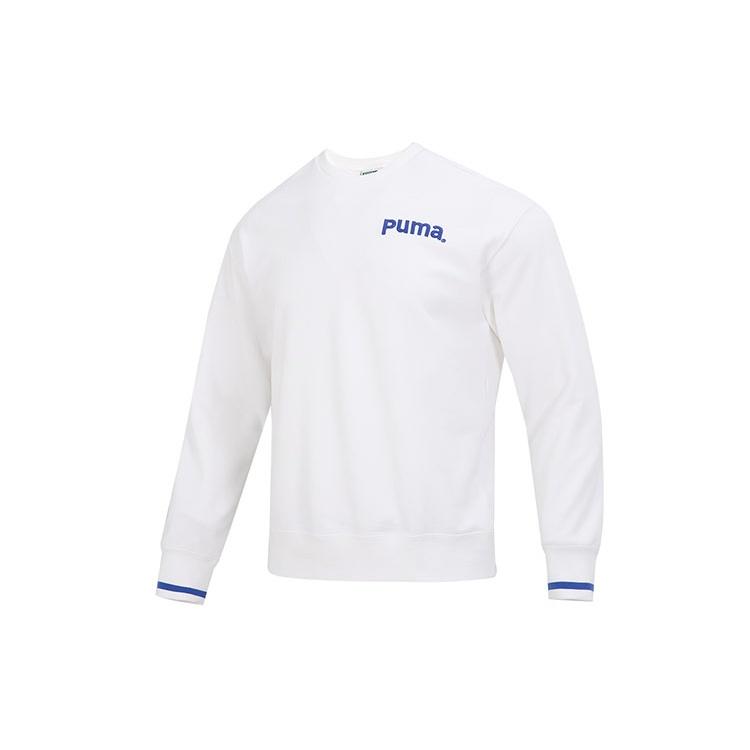 PUMA Team Crew Tr Logo Long Sleeve Sweater White Men s 620614-02 XXL