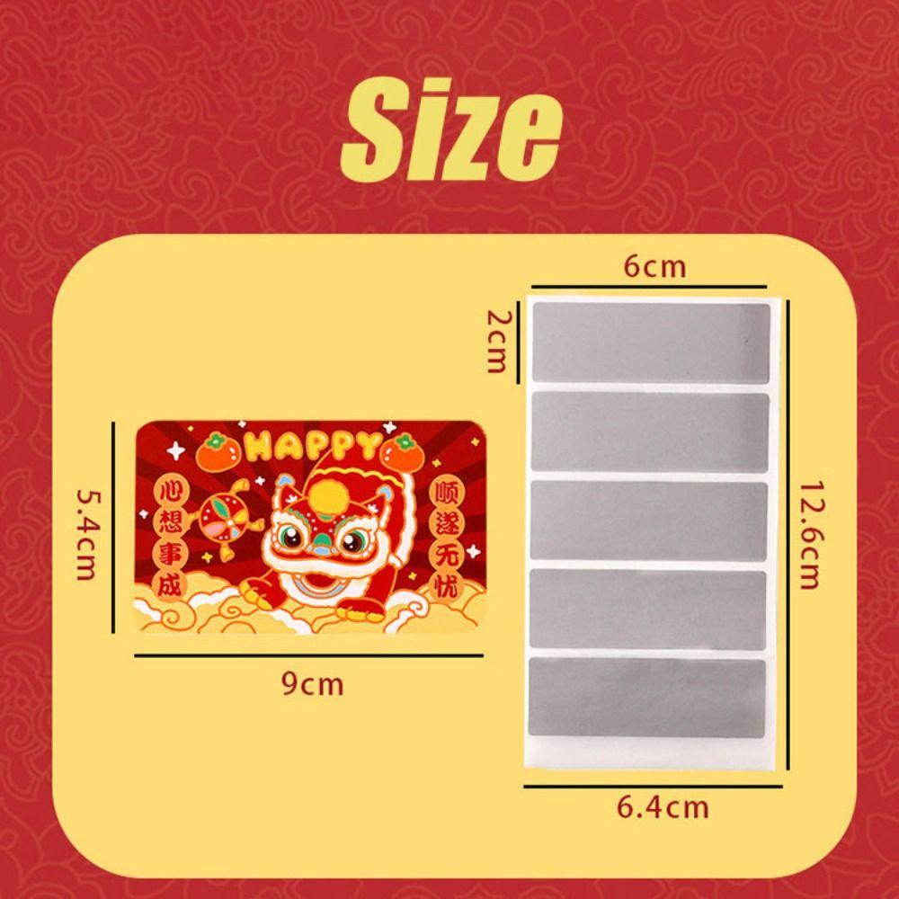 60Pcs Cartoon Scratch-off Cards Anniversary Surprise Lucky Cards Cute Vouchers Tickets Festivals