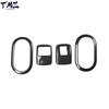 Center Console Panel Black Carbon Fiber Car Interior Sticker Suitable for Mercedes-Benz Smart Fortwo 453 LHD 2015-2018