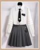 JIURUN Lolita Uniform Gothic Lolita Military Halloween Anime Mori Girl Pleated Skirt and Gothic Plus Perfect for Graduation 4-Piece Set, Costume,