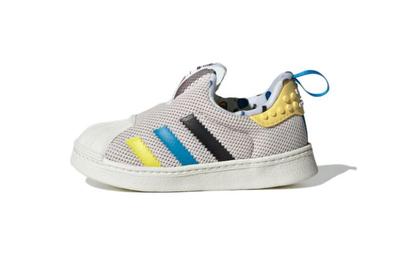 Zapatos LEGO x Originals SUPERSTAR 360 Resistentes a la abrasión Transpirables de caña baja para niños pequeños Beige Infantil y para niños pequeños IF2918