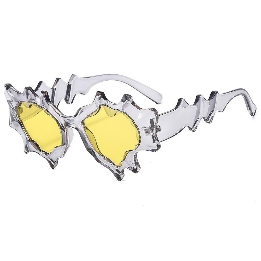 

Cool new personality European funny and American sunglasses female fashion exaggerated irregular shaped wave sunglasses men Other