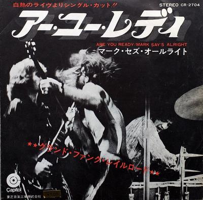7inch Record GRAND FUNK RAILROAD - Are You Ready / Mark Say's Alright CR2704 Capitol Records 1970 Japan Rock Used