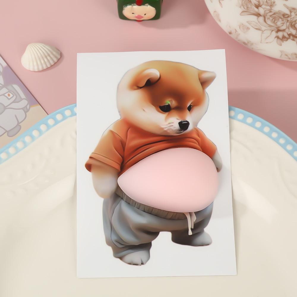 3D Shiba Inu Dog Belly Sticker Cute Chubby Shiba Inu Puppy Diy Stickers Phonecase Scrapbook Laptop Decal Kids Party Favors Gifts