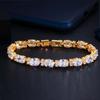 WWJ Luxury Wedding Jewelry Cubic Zirconia Tennis Bracelets Bangle