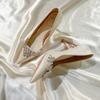 Fashion Women's Fashion Slim Heel Shoes Spring New Pointy Shallow Mouth Glitter Anti-slip Wear-resistant High Heels