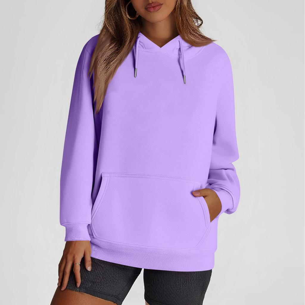 Ladies' Fashionable Printing Casual Hooded Long Sleeved Sweatshirt
