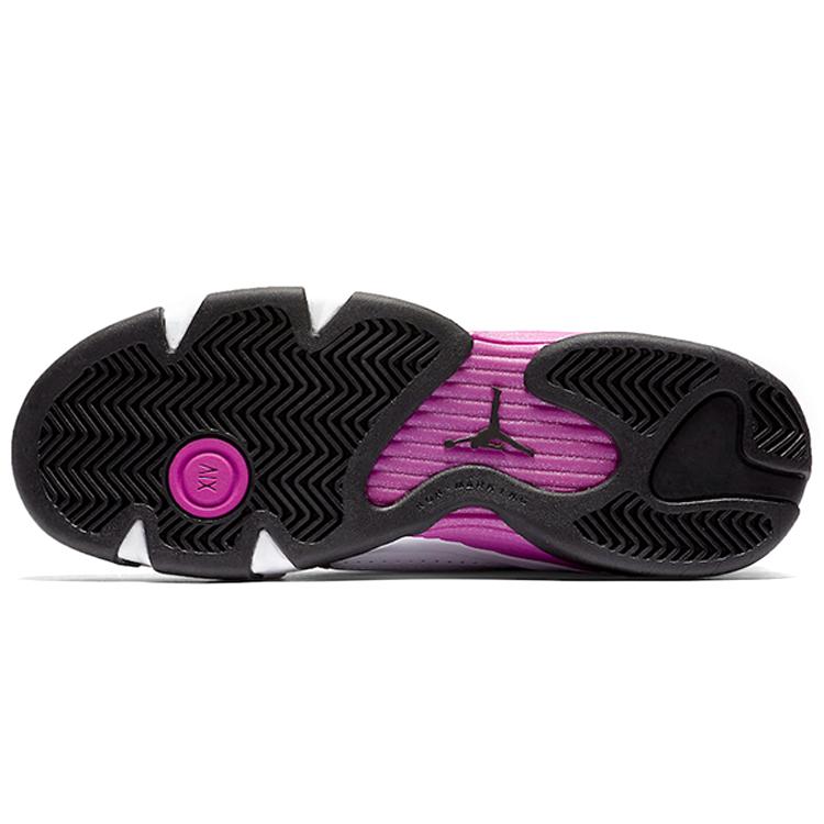 Jordan 14 Retro Fuchsia Flash Black Toe GS 654969-119