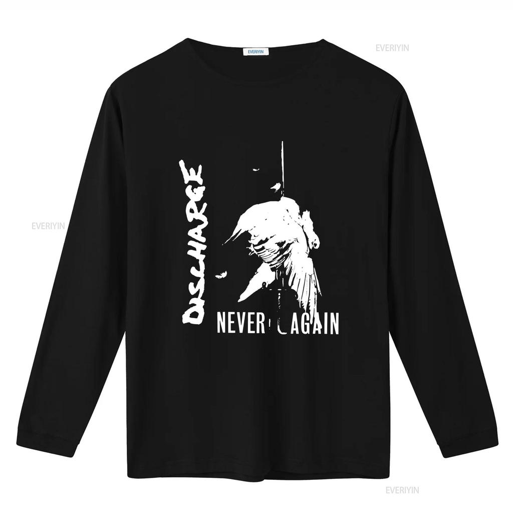 Discharge Never Again Hardcore Punk D Beat Anti Cimex T Shirt Vintage Washed Designer Clothes Streetwear Comfortable Slightly