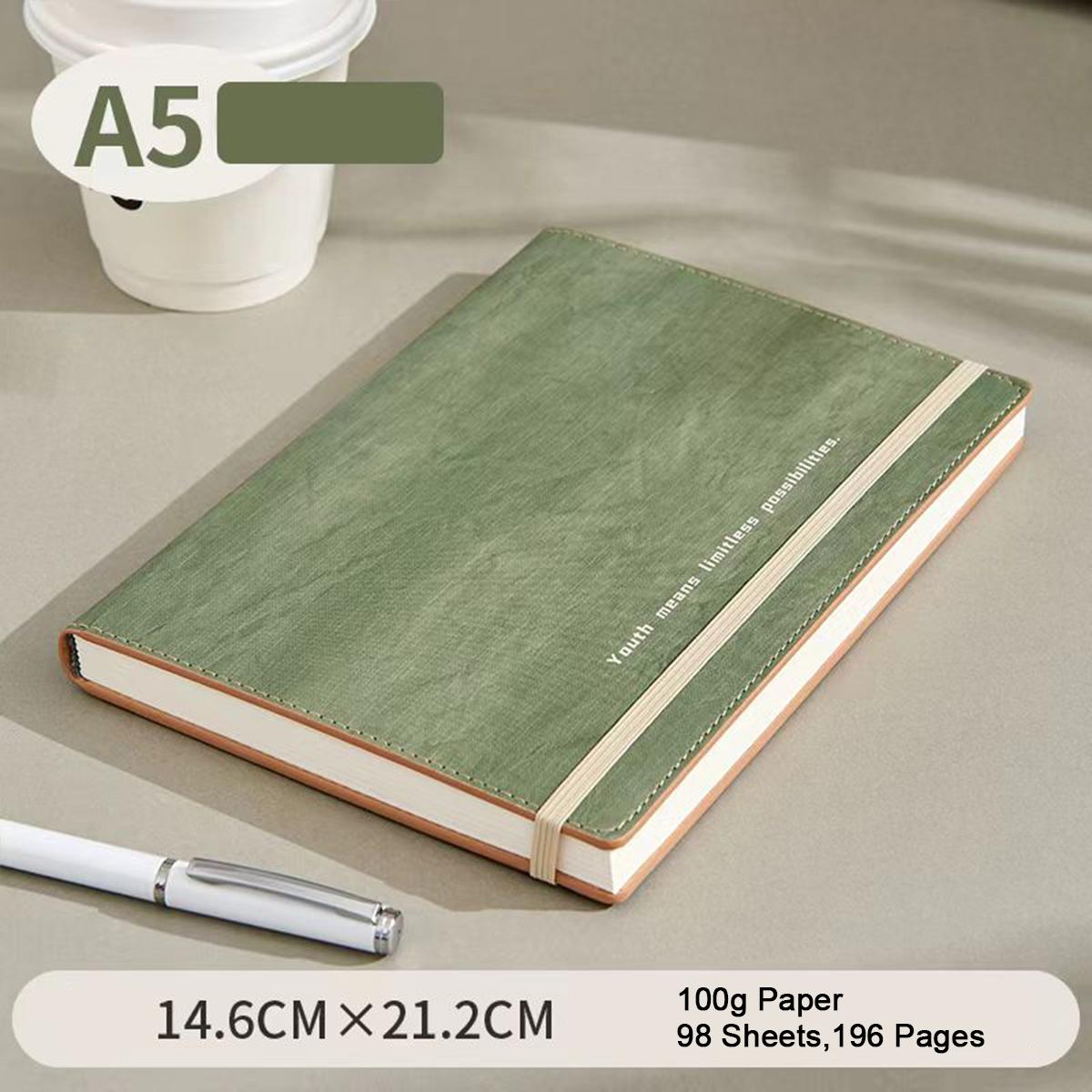 

Тетрадь для студентов формата А5, с ремешком, толстый деловой блокнот, запись рабочих встреч, толстый ежедневник, книга выписок, журнал путешествий A5