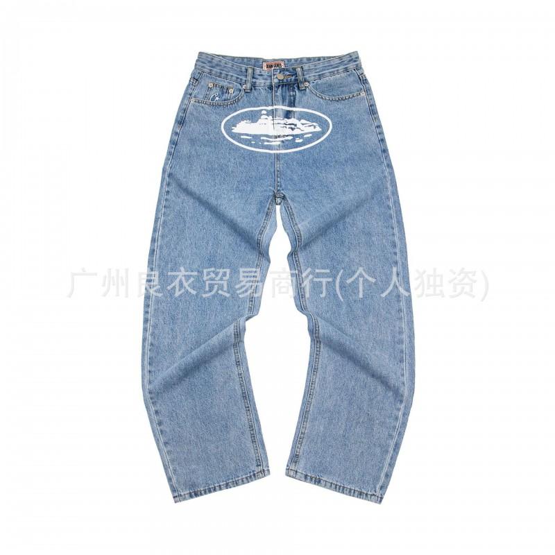 Unisex Streetwear Loose Straight Fit Denim