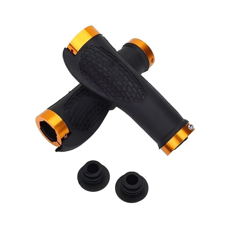 

1 Pair Black Anti-Slip Bicycle Handlebar Grips with Red Accents, Textured Material for Enhanced Comfort & Control, Fit жовтий