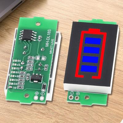 1/2/3/4/6/7/8S Lithium Battery Capacity Indicator Module LED Display Li-ion Battery Capacity Display Module 4 Sections 3-34V 5mA