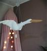 Creative Wall Hanging Swan Plush Stuffed Doll Fabric Family Bedroom Nursery Room Decor Hanging Ornaments Baby Soothing Pillow