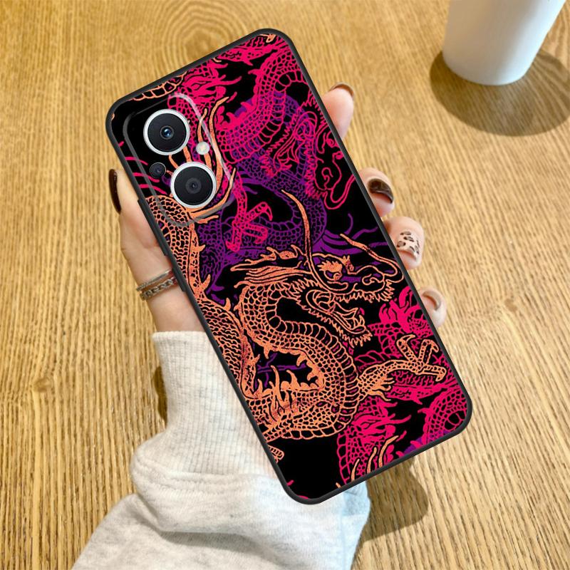 DRAGON TATTOO JAPANESE Case For OPPO Find X6 X5 X3 X2 Pro Lite Neo Reno 7 3 4 5 6 8 Lite 8T 2Z 4Z 5Z Cover Coque