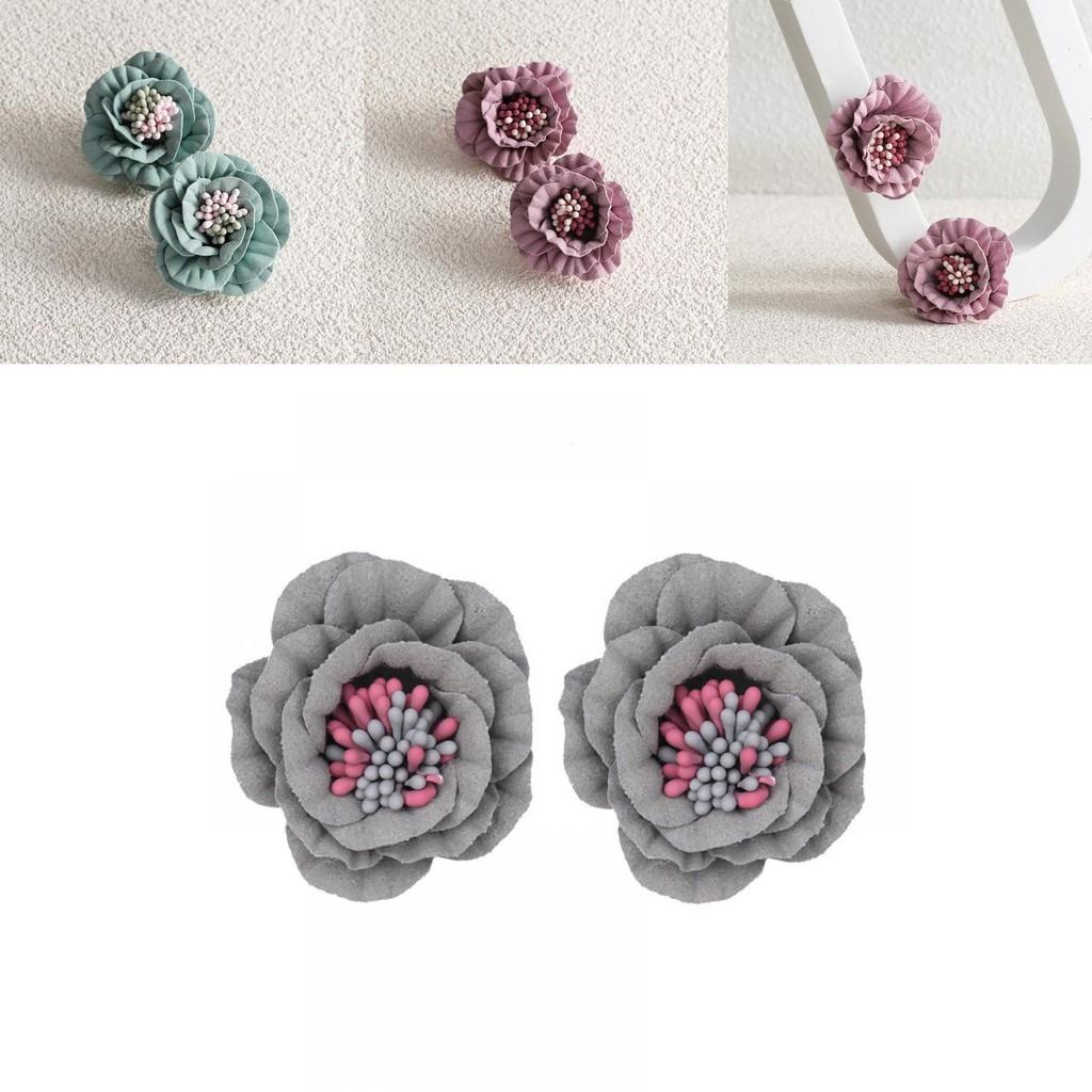 Stylish Flower Earrings For Women Fashionable Geometric Design Jewelry