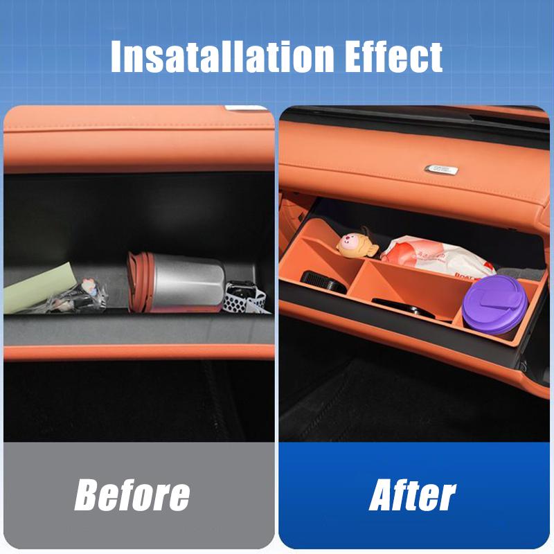 For Changan Deepal S07 2023-2026 Car Front Passenger Seat Storage Box Compartment Silicone Gloves Box Storage Pad Accessories