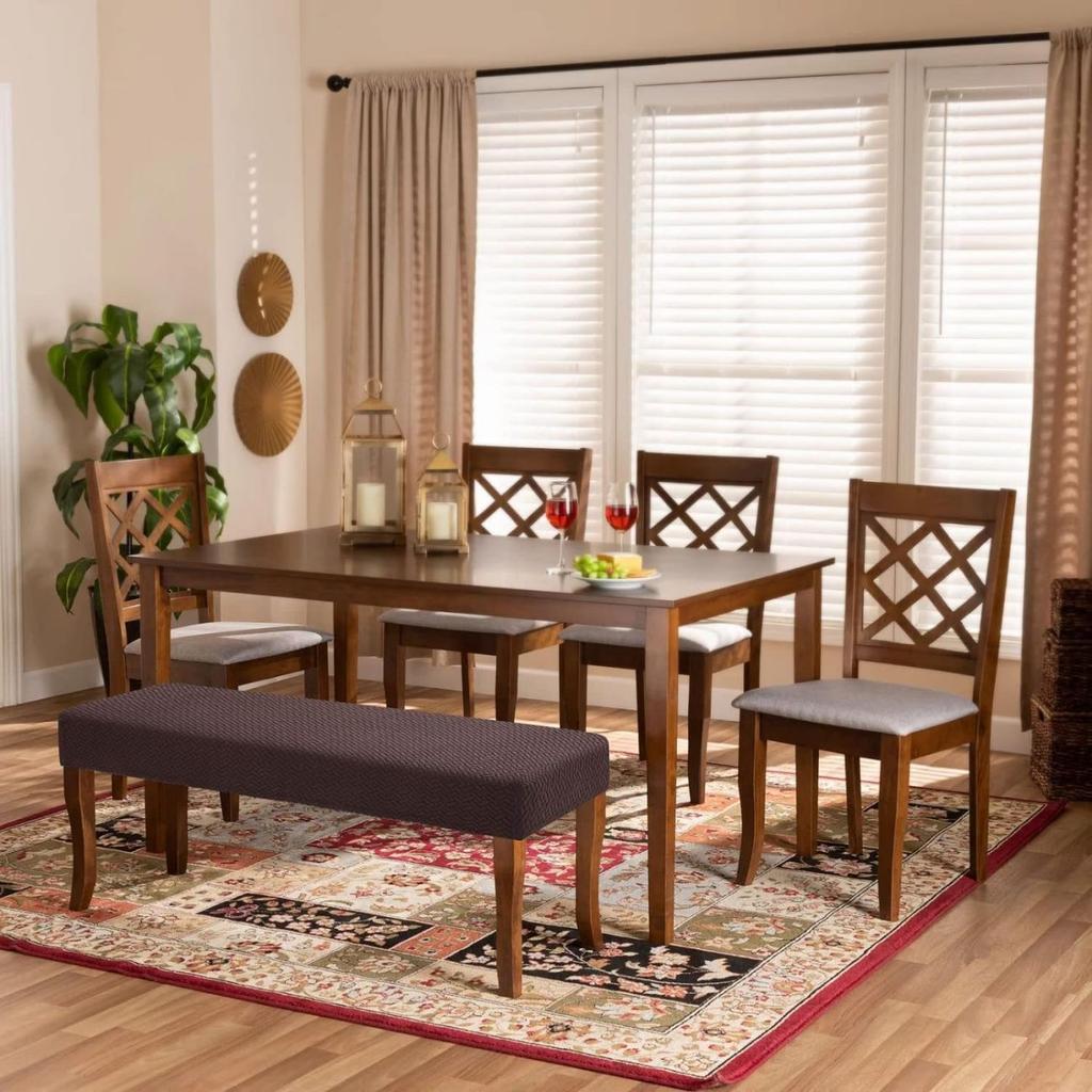 Long Checked Jacquard Household Bench Cover Home Leisure Bench Cover Dustproof and Stain-proof Hotel Chair Cover