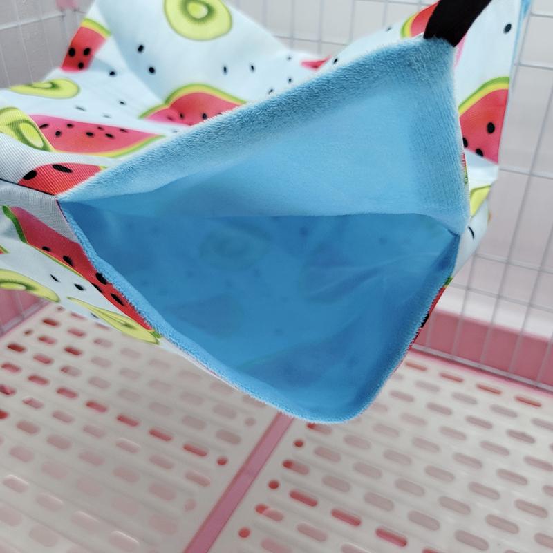 Hamster Beds Warm Soft Nest Hanging Rodent Cage House Printed Hammock for Rats Guinea Pig Small Animal Sleeping Bag Accessories