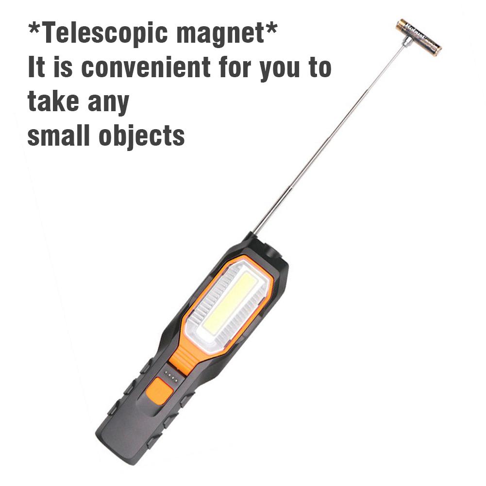 LED Work Light COB Car Garage Inspection Lamp Magnetic Torch USB Rechargeable