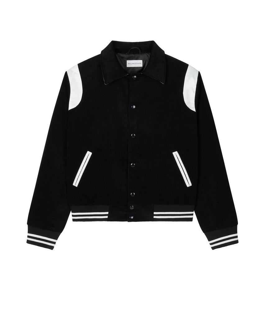 Rollingstudios Corduroy Varsity Jacket Black