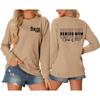 Ladies Fashion Casual Long Sleeve Halloween 3d Simulation Embroidery Printed Crew-Neck Hoodie Top
