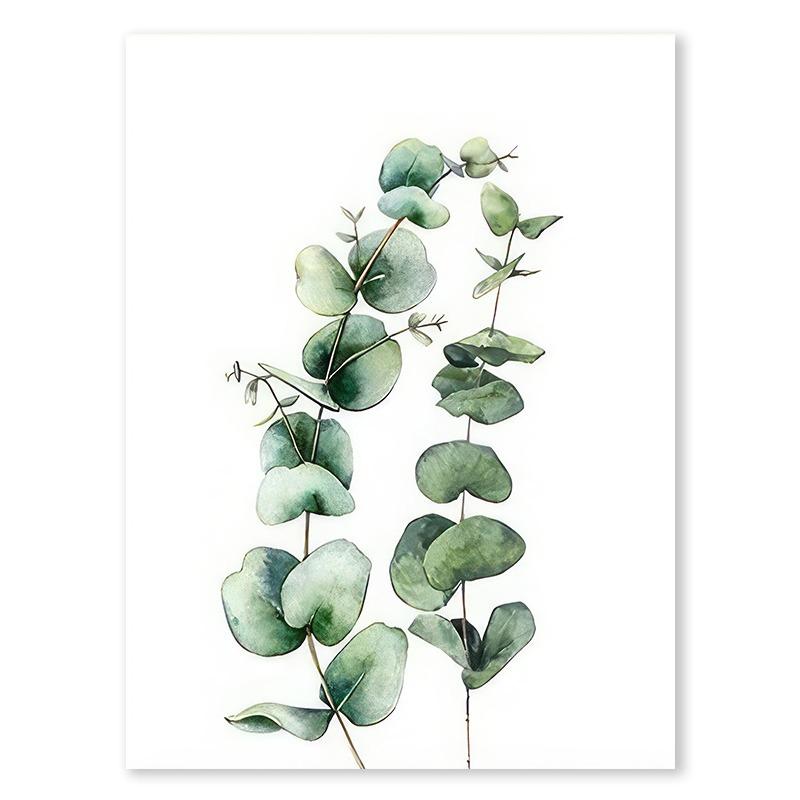 Nordic Sage Greenery Leaves Posters Scandinavian Eucalyptus Leaf Canvas Painting Minimalist Room Wall Art Home Decor Mural