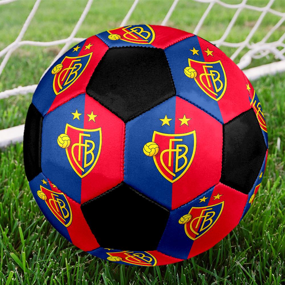 FC Basel 1893 Pallone da Calcetto Indoor Colorato Per Tutte le Età Taglia 5 Cucito a Macchina PVC Pronto per la Competizione Resistente Alto Rimbalzo