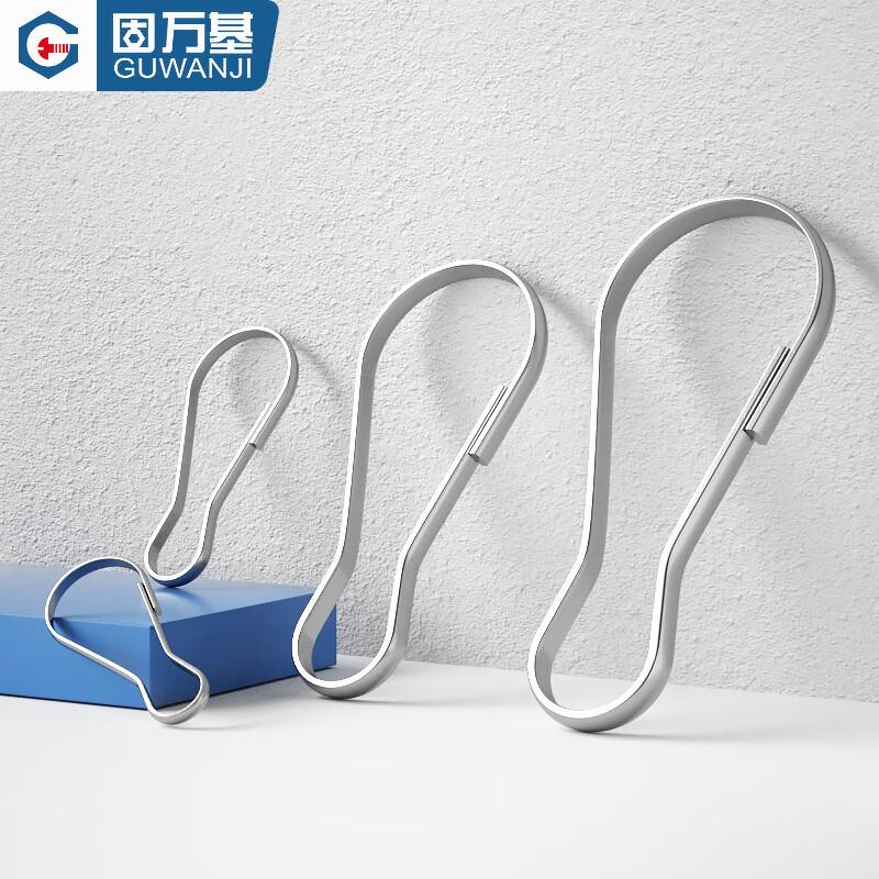 Guanwanji 304 Stainless Steel Snap Hook Clips M50 (50 Pcs)