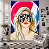 Wandbehang Lady Gaga Kunst Hängendes Tuch Dekorative Hintergrundabdeckung für Raumdekoration