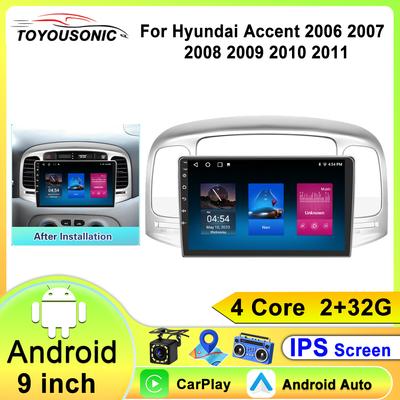 For Hyundai Accent 3 2006 - 2011 Car Radio Multimedia Video Player Navigation GPS Android No 2din 2 Din Dvd