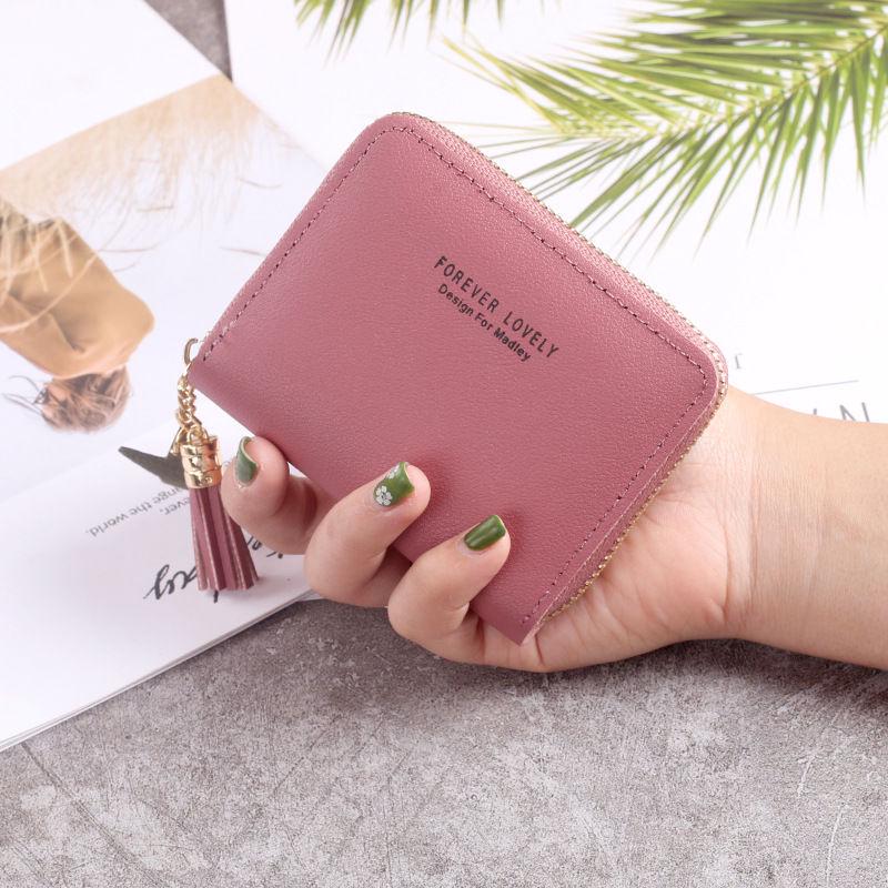 Mini Star Tassel Wallet for Women - Cute Korean-Style Zipper Coin Purse & Card Holder