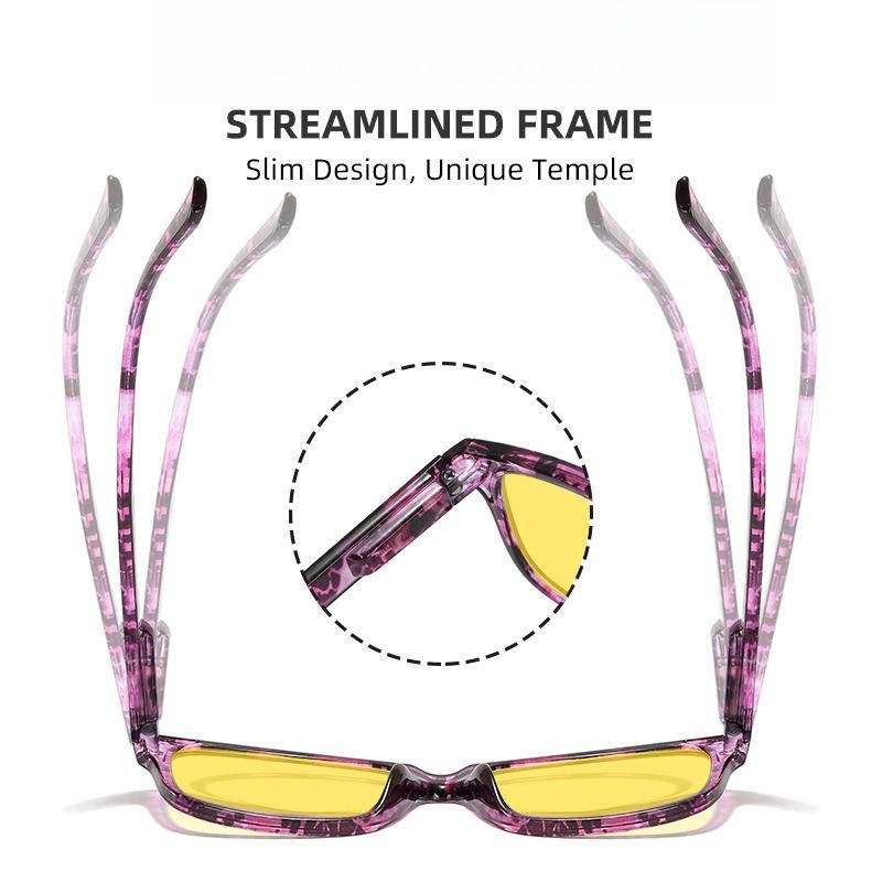 Men's and Women's Fashionable Night Vision Plain Glasses Anti-farlight Mobile Phone Computer Goggles Anti-blue Light Glasses