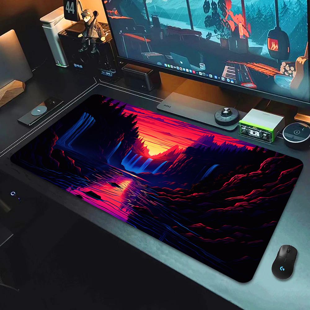 Fantasy Cherry Blossom Tree Mouse Pad Large Computer Keyboard Pads Anime Game Mousepad Game Mats Amazing Landscape XXL Desk Mat