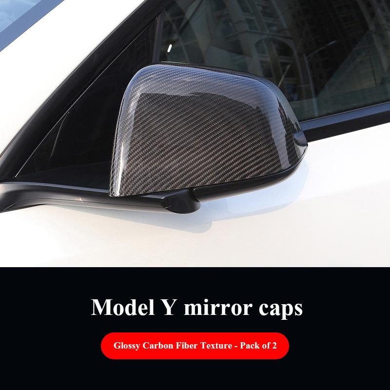 Накладка на дзеркало заднього виду автомобіля для Tesla Model 3 Model Y Зовнішня модифікація автомобіля ABS Накладка на дзеркало заднього виду з вуглецевого волокна