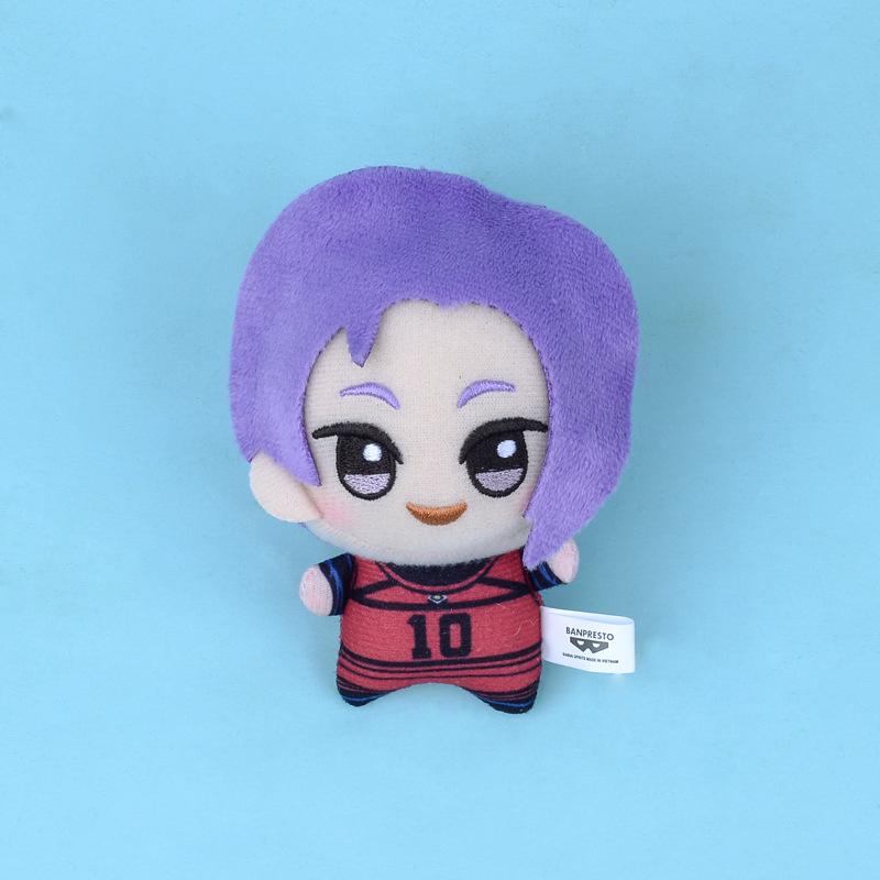 10cm Nouveau Pendentif Porte-clés Peluche Blue Lock Isagi Yoichi Nagi Seishiro Mikage Reo Rin Itoshi Itoshi Sae Poupée d'Action Sac Cadeau