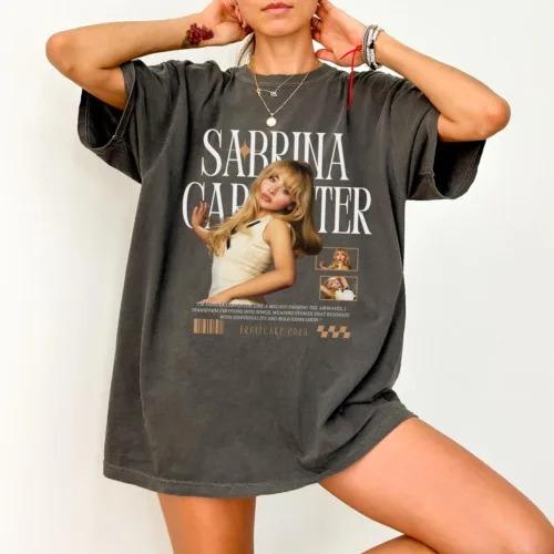 Camiseta Vintage Sabrina Carpenter Camiseta Sabrina Espresso Camiseta de Tour 2026 Talla Completa Camiseta Gráfica de Manga Corta Unisex Mangas Cortas Y2k Clásico
