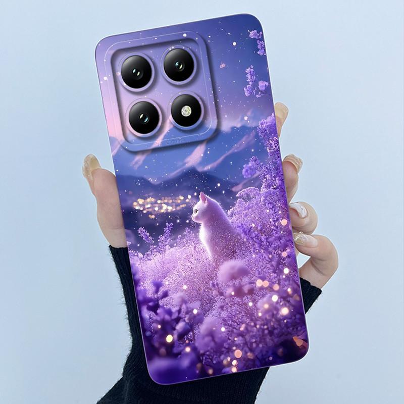 For Xiaomi 14T Pro 5G Case Soft Silicone Protective Cover Fashion Simplicity Floral Fundas for Xiaomi14T 14 T Pro Phone Coque