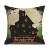 Halloween Linen Pillow Cover Printed Pillow Cover