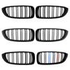 Front Kidney Grille Grill Compatible For BMW 4 Series F32 F33 F36 (2013-2019) M3 M4 Double Slats Gloss Black Grills