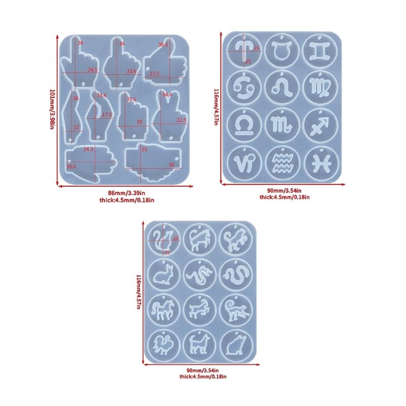 Versatile Silicone Molds DIY Jewelry Making Moulds Fashion Accessories Mould Resin Casting Mold Earrings Pendant Molds