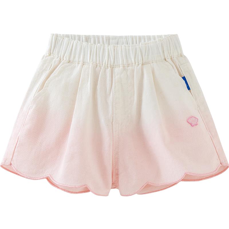 minibala Girls  Artist Collab Cotton Linen Blend Denim Shorts 100
