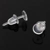 100 Sets Plastic Earring Posts & Backs for Sensitive Ear Invisible Sport Earring